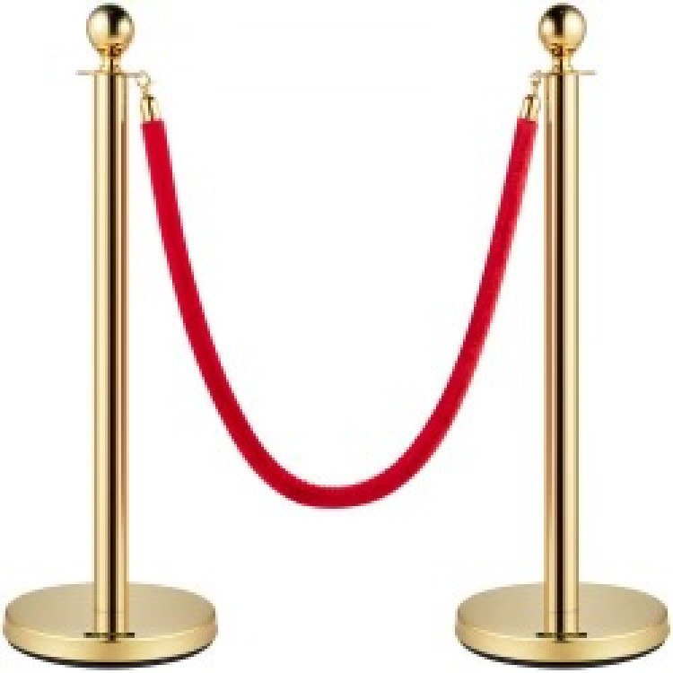 Gold Stanchions & Red Rope