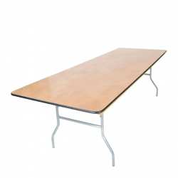 8FT Rectangular Wood Table