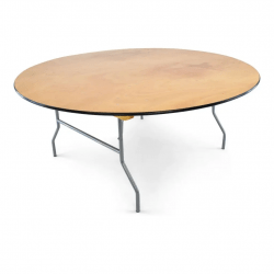 72 Inch Round Wood Table