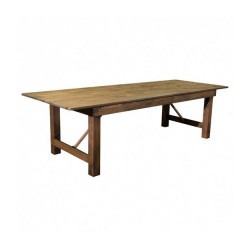 9’ Banquet Wood Farm Table