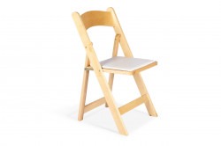 Natural Wood Padded Chair