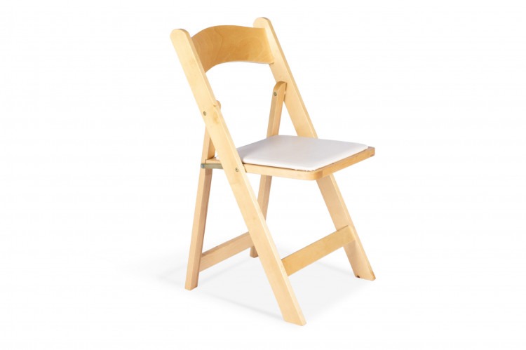 Natural Wood Padded Chair